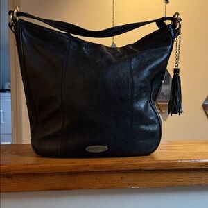 Brahmin Hobo Black Leather Shoulder Bag